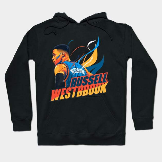 Russell Westbrook Hoodie by bikonatics